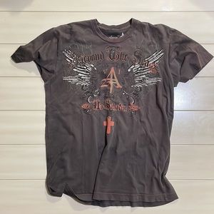 Men’s Buckle Aqua Vi Black And Maroon Vintage Graphic T-Shirt